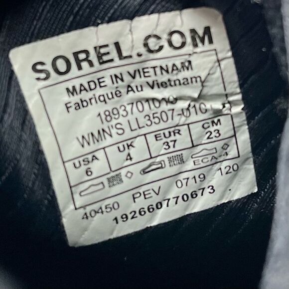 Sorel Black and White Women's Sneakers - Picture 9 of 9